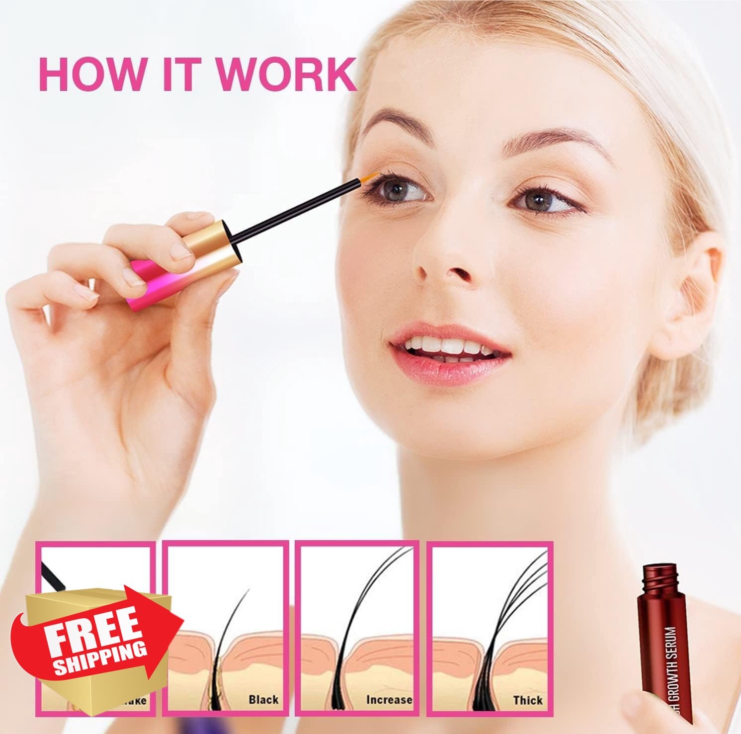 VieBeauti Eyelash Serum Gentle PGA-Free Lash Conditioning Vegan Cruelty-Free