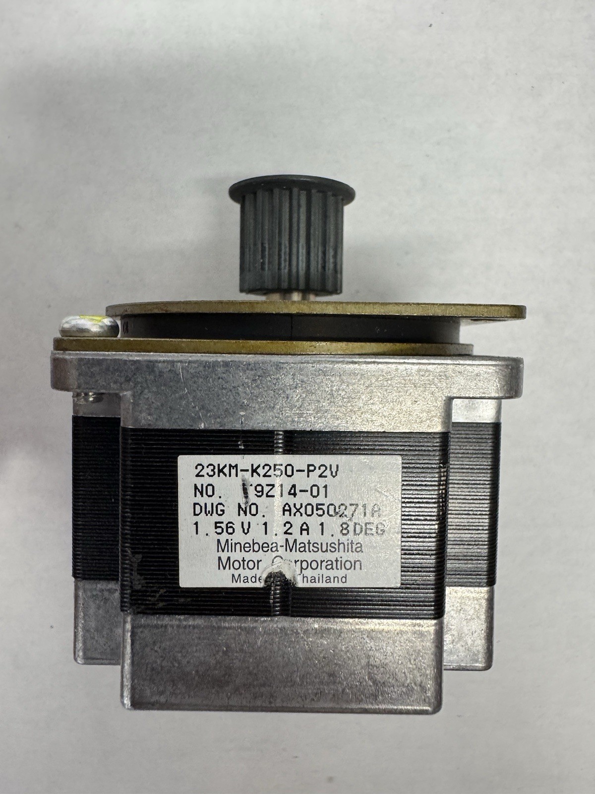 23KM-K250-P2V NEMA 23 Stepper Motor 1.8 Degree 1.2A w/ Pulley Minebea