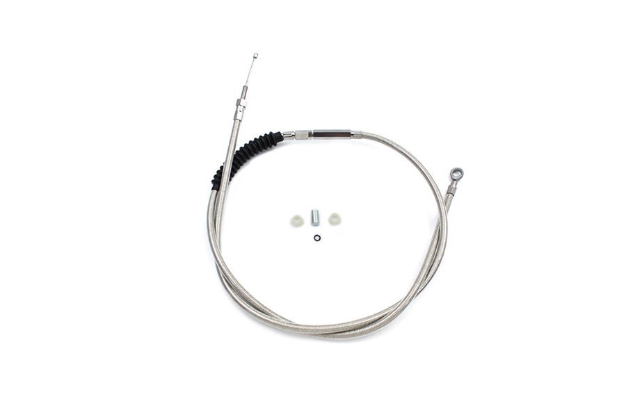65.69 inch Braided Stainless Steel Clutch Cable fits Harley Davidson