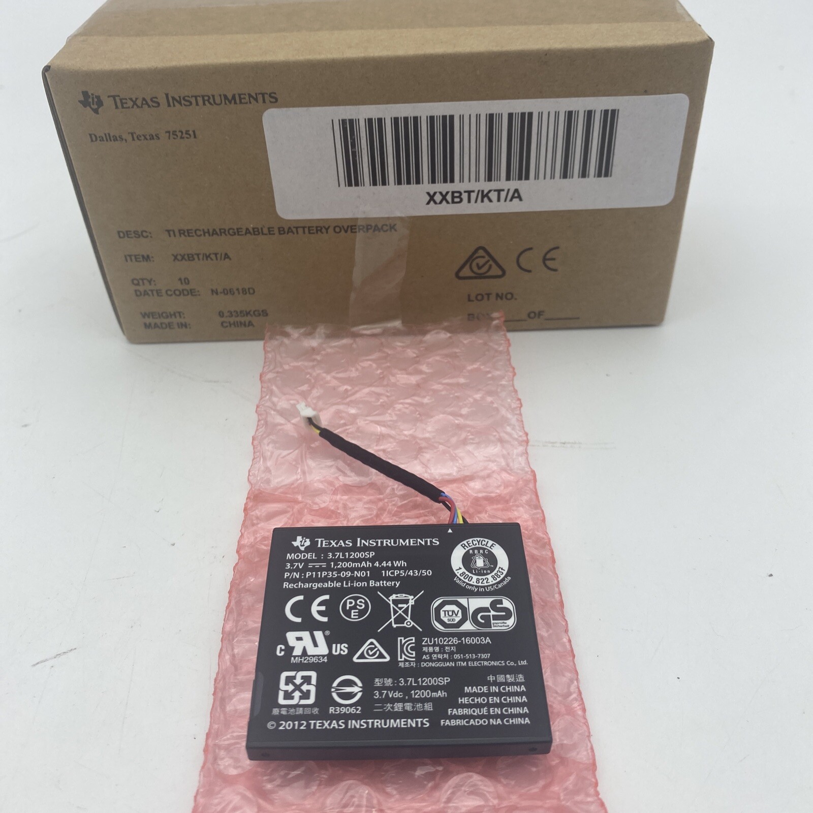 3.7L1060SP Battery for TEXAS INSTRUMENTS TI-Nspire CX, TI-Nspire CX CAS OEM