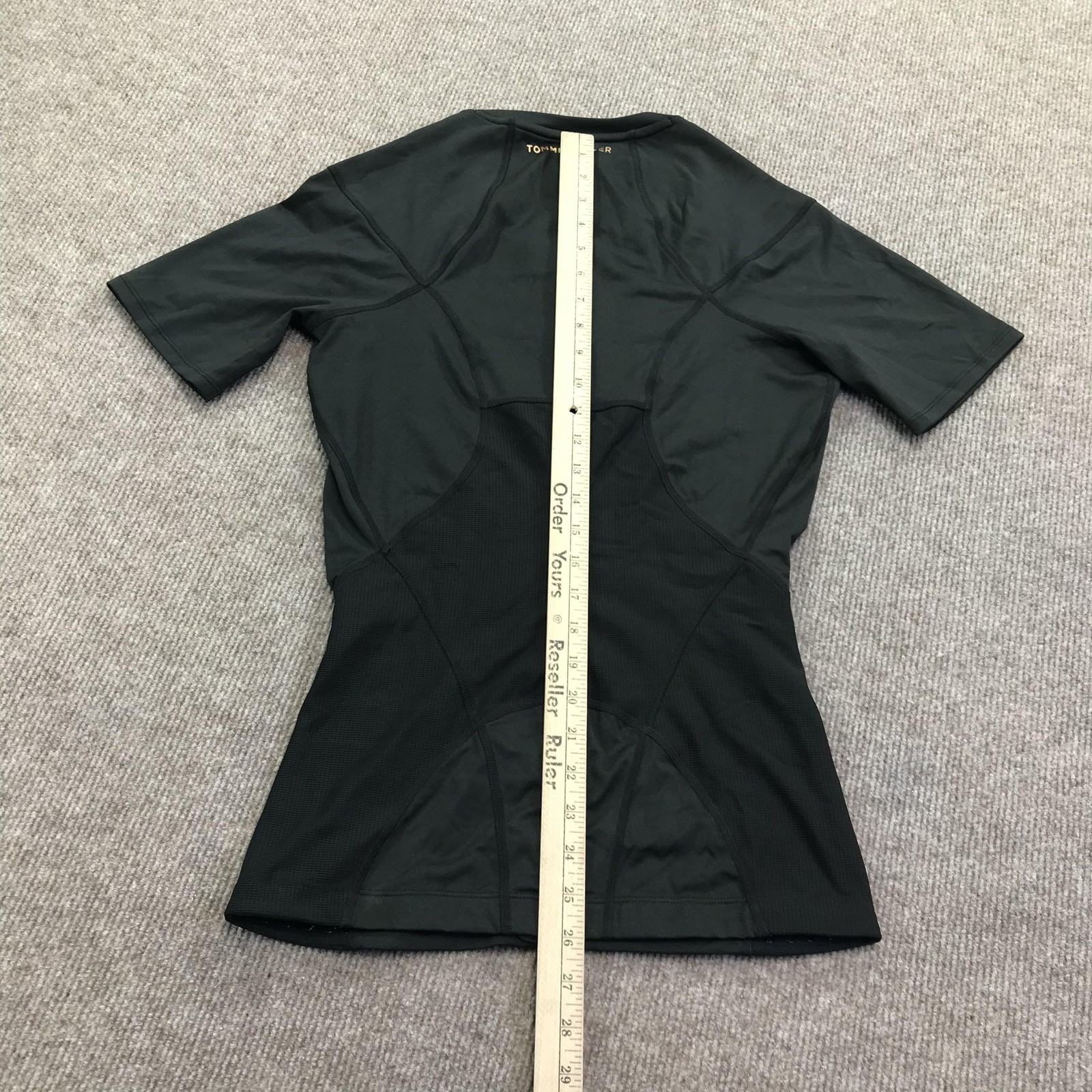 Tommie Copper Mens Medium Black Compression Shirt Lower Back Support Zip Top