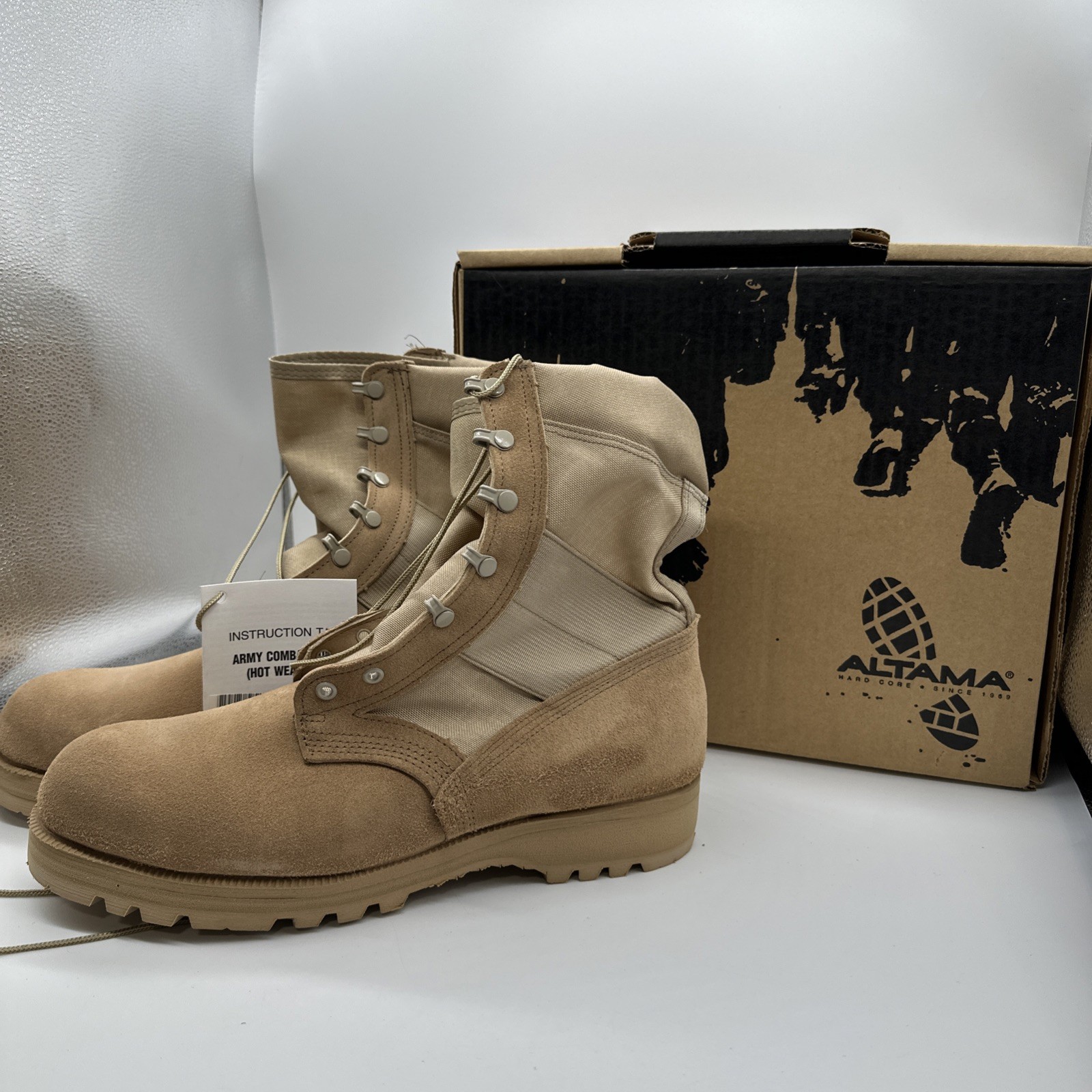 Army Hot Weather ALTAMA Combat BOOTS men 13w Coyote SPM1C1-13-D-1519 Vibram sole