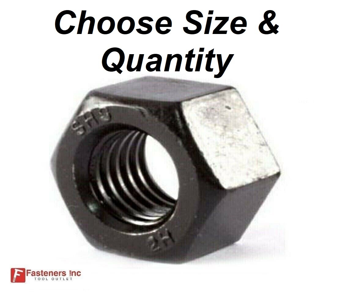 2H Structural Finished Heavy Hex Nuts SA194 for A325 Bolts Plain(Pick Size & Qty