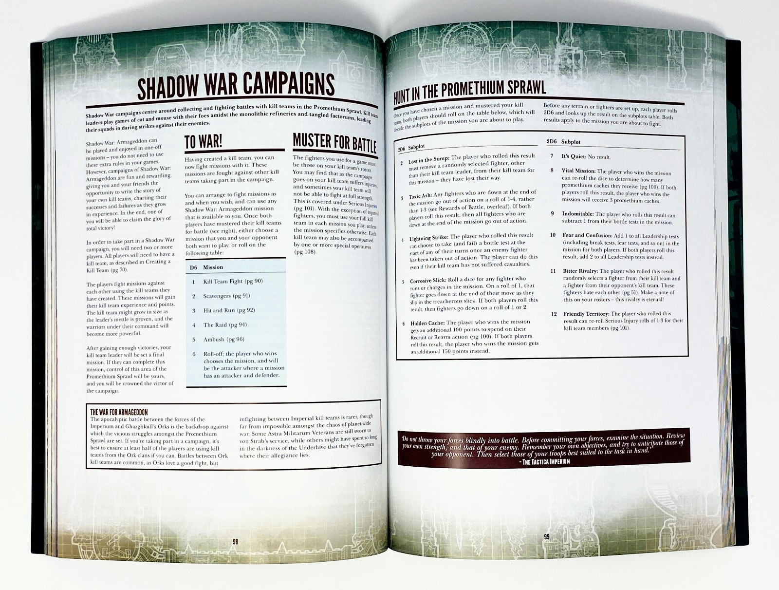 Warhammer 40k: Shadow War Armageddon Book 2017 VG Condition Games Workshop