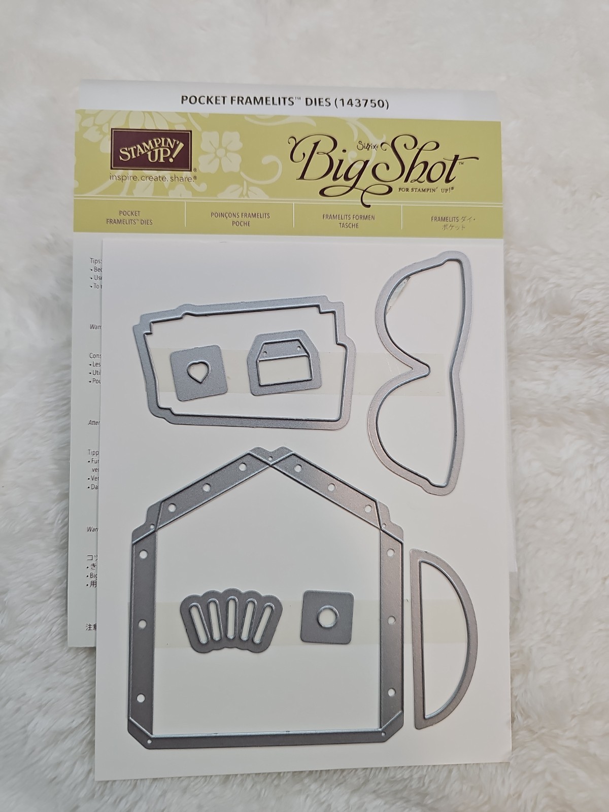 Sizzix BIG SHOT Stampin' Up! POCKET  FRAMELITS Dies New