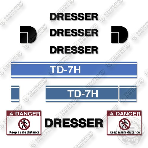 Fits Dresser TD-7H Decal Kit Dozer - 7 YEAR OUTDOOR 3M VINYL!