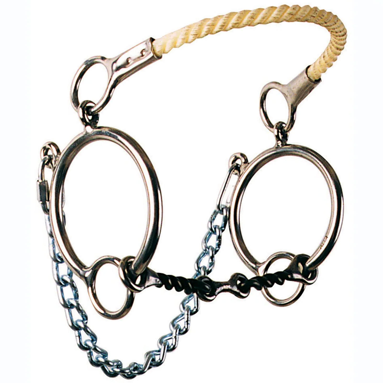 REINSMAN Ring Combination Rope Nose Hackamore Bit, Stage E (903)