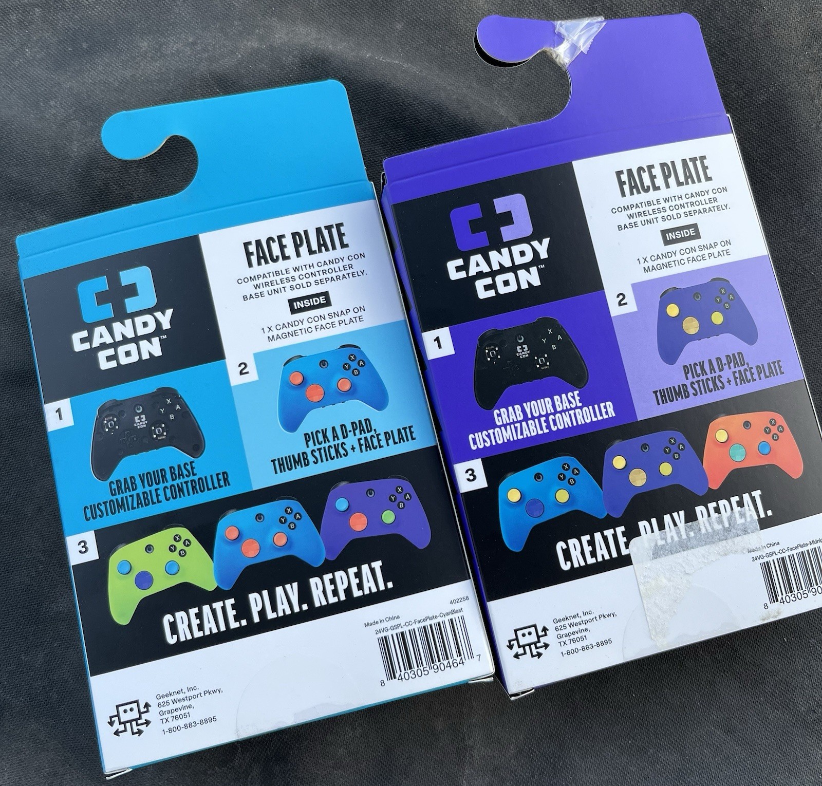 Candy Con Faceplate Cyan Blast & Midnight Purple for Wireless Controller Base U…