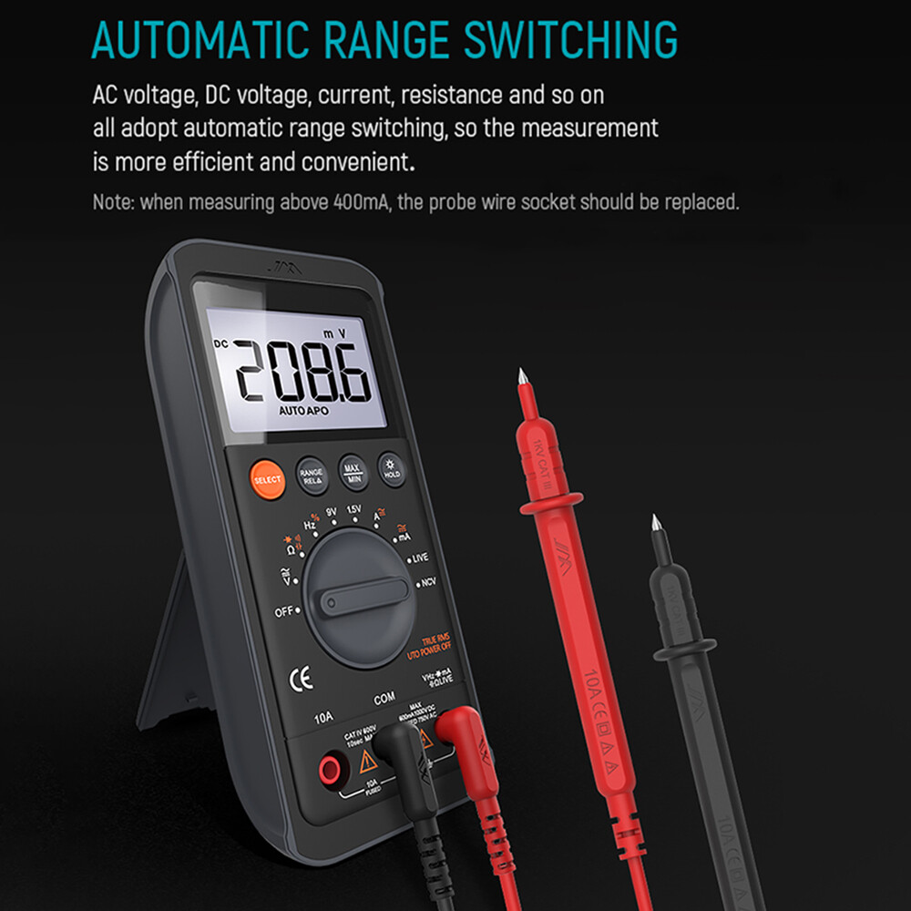 6000 Counts with DC/AC Voltmeter; Measures Voltage Digital Multimeter Tester#