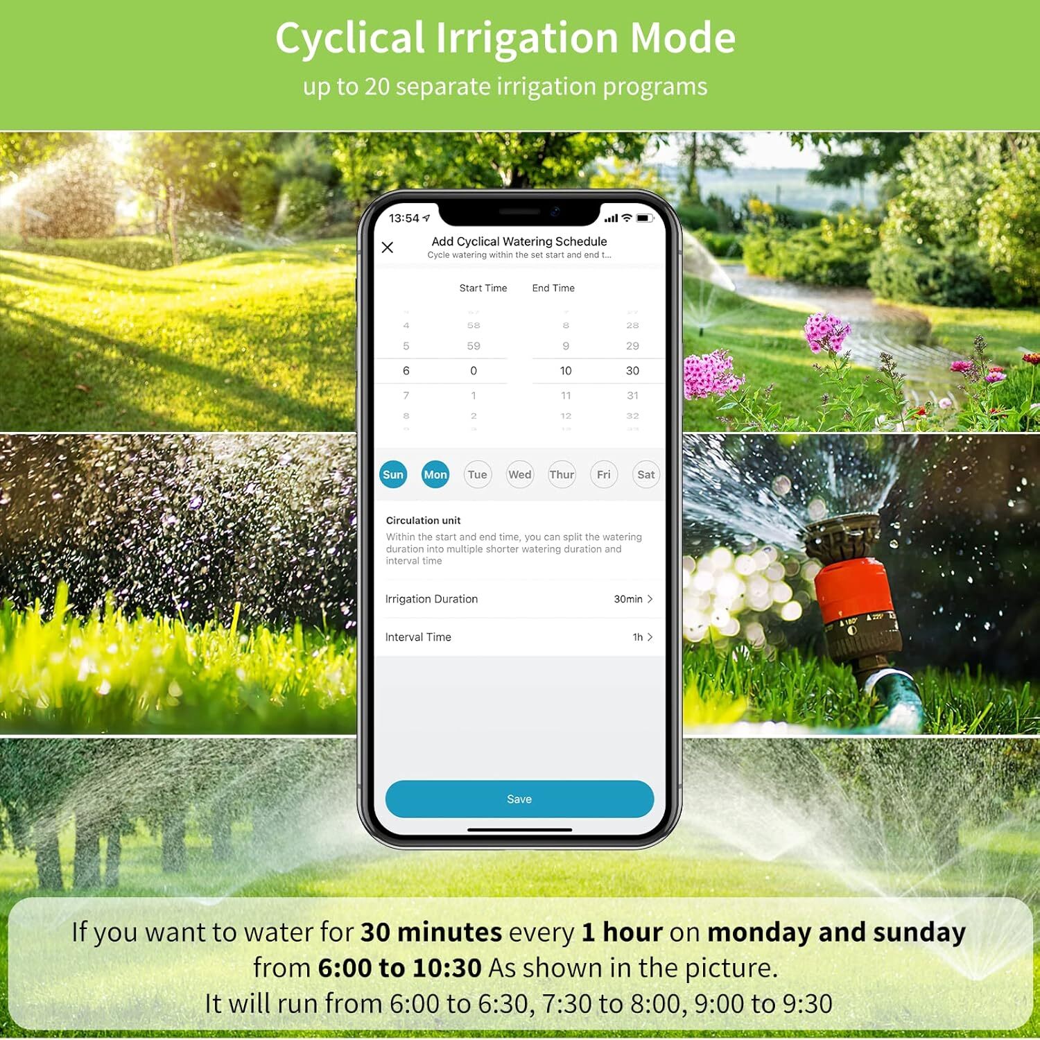 Sprinkler Timer 2Zone Bluetooth Water Timer for Garden Hose Outdoor Programmable