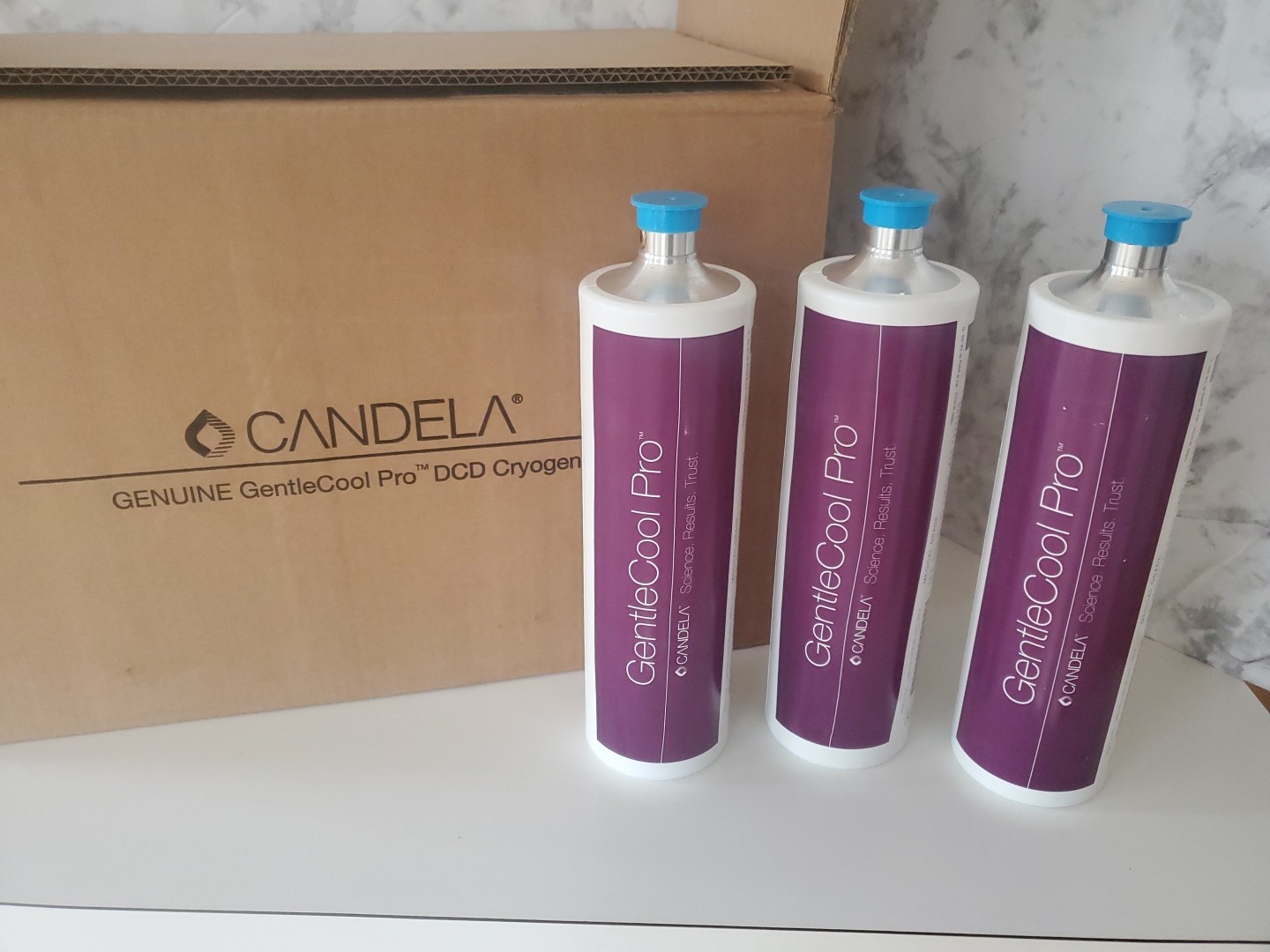 (3) Candela GentleCool CryoMist Cryogen 1000g Canisters 1600-00-0218 Exp 2027-28
