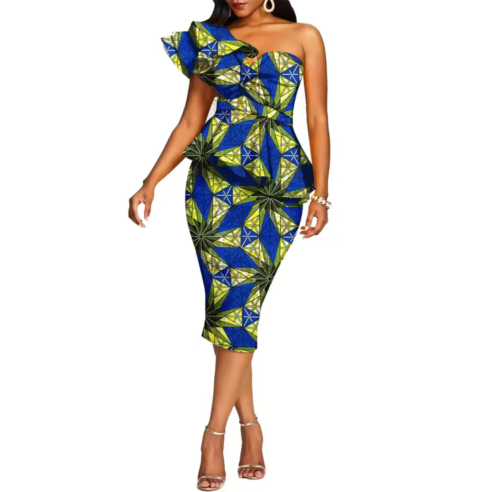 African 2 Piece Set for Women Crop Top + Print Skrit Set Ankara Clothing Dashiki