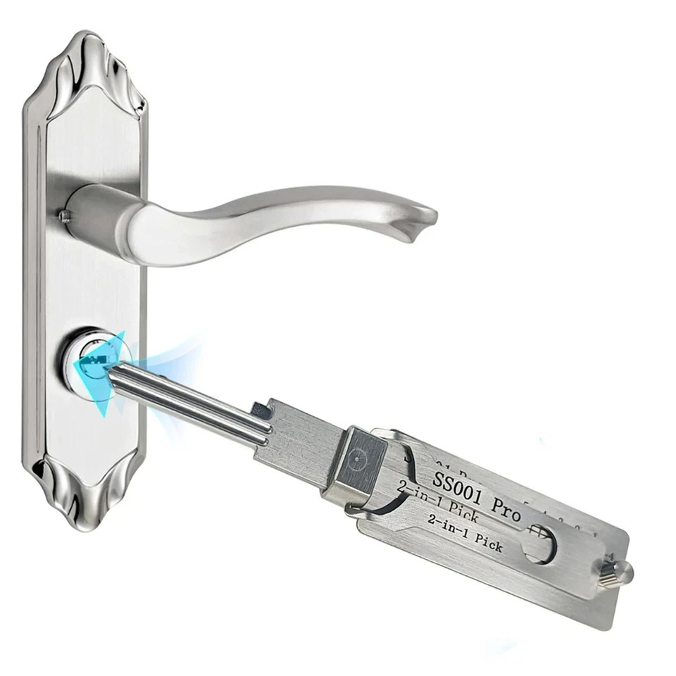 2-in-1 Stainless Steel Key Decoder SS001 PRO Lock Decoder Repair Tools
