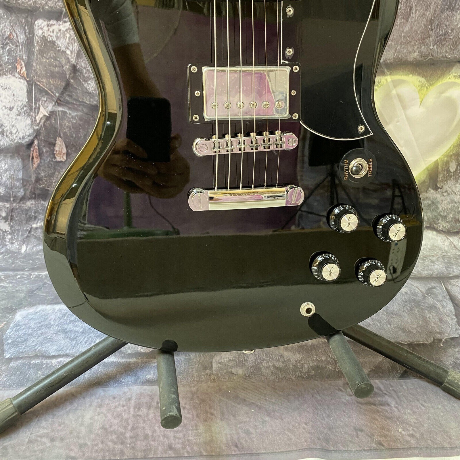 Custom Shop Tony Iommi model S G Black Electric Guitar 24 frets fast shipping