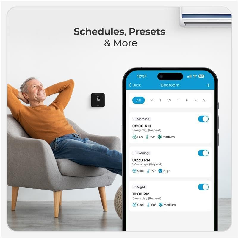 Breez Max Smart AC Controller | AHR Product of the Year Wifi Thermostat for Min