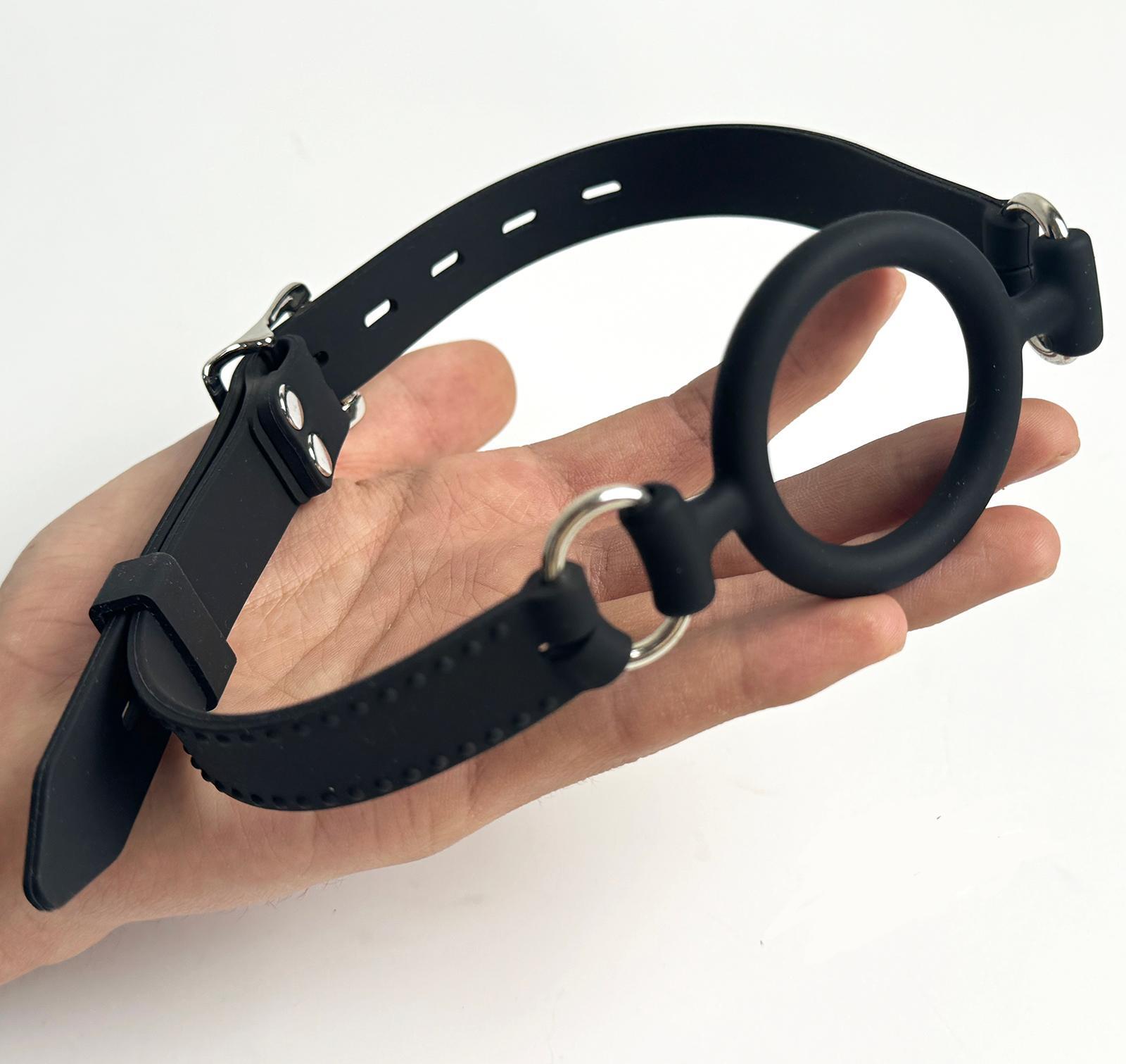 O-Ring Soft Silicone Open Mouth Breathable Oral Fixation Gags Restraints Couples