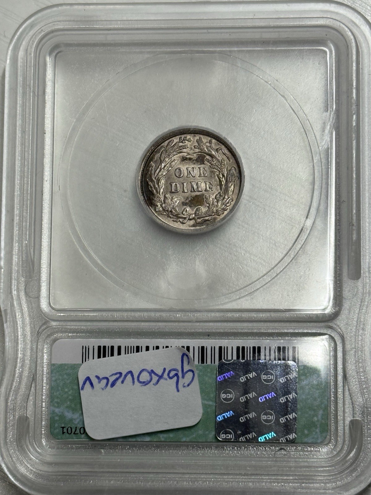 1897 Barber Dime ICG Au58