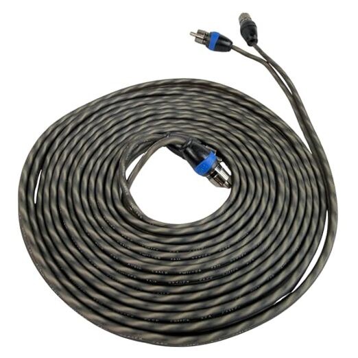 Sky High Car Audio 2 Channel Twisted 12 ft RCA Cables Coated 12' OFC 12 Feet
