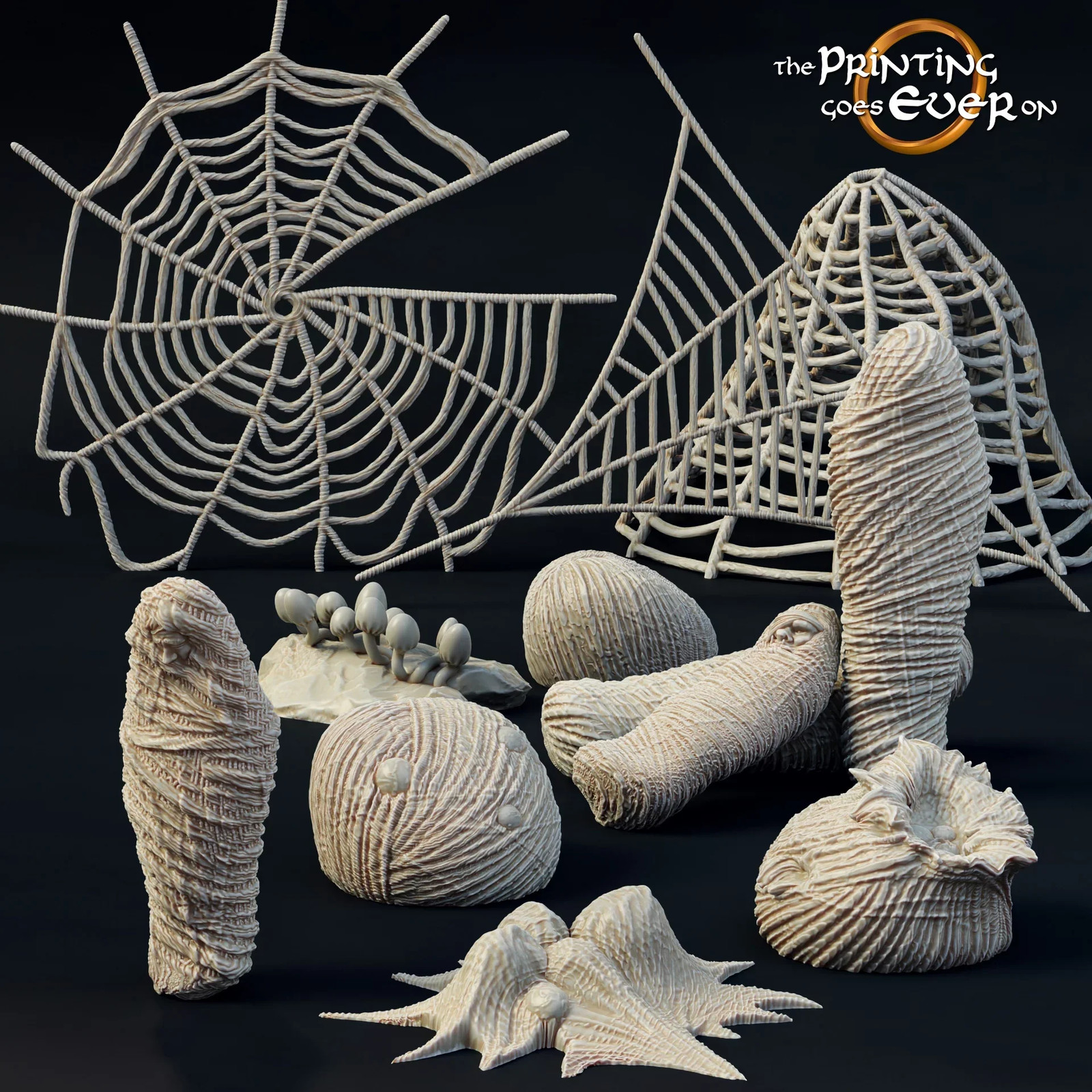 Spider Cave Scatter Terrain - Resin Tabletop Miniature