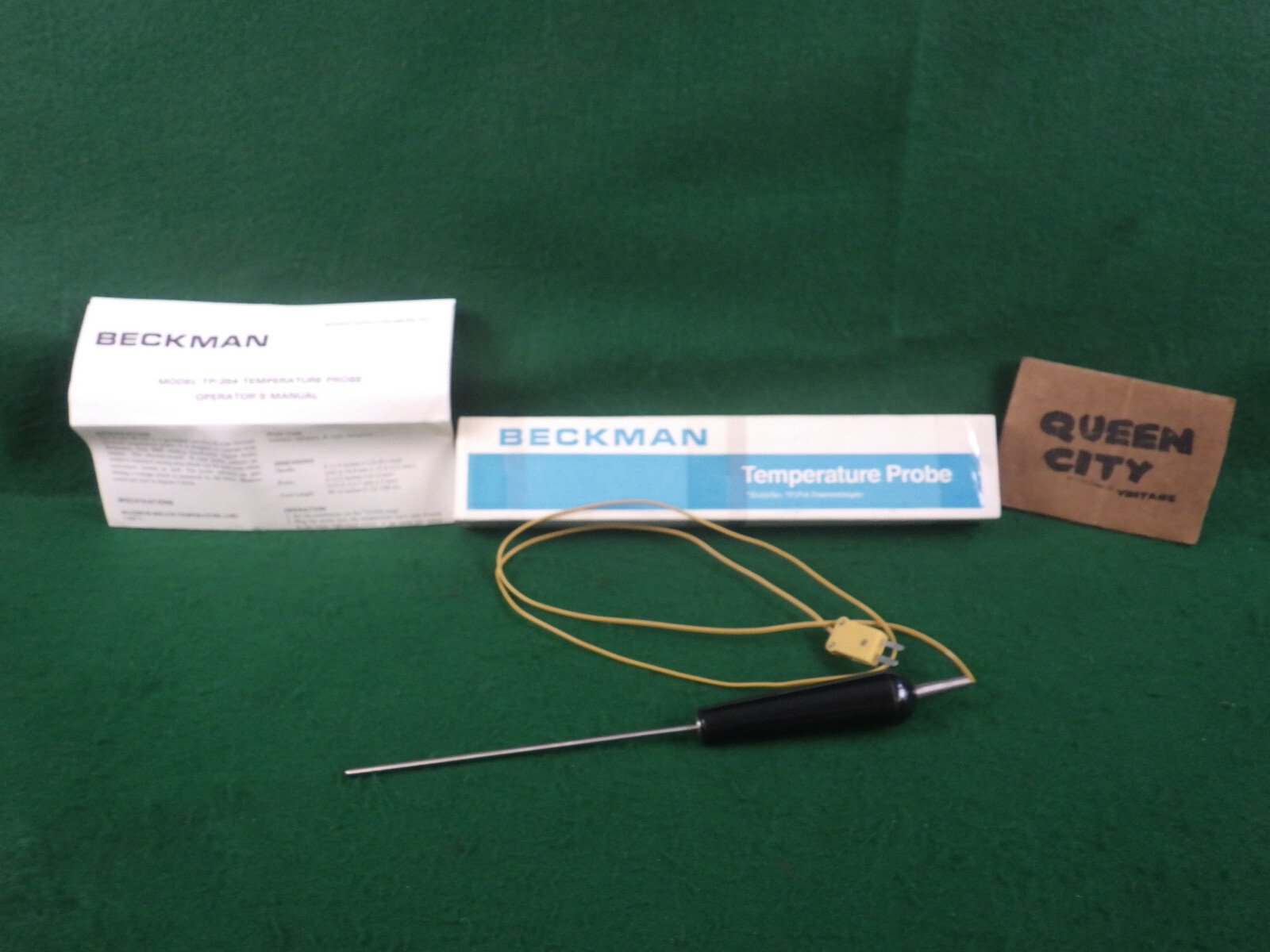New Old Stock Beckman Thermocouple Temperature Probe K Type Immersion TP254