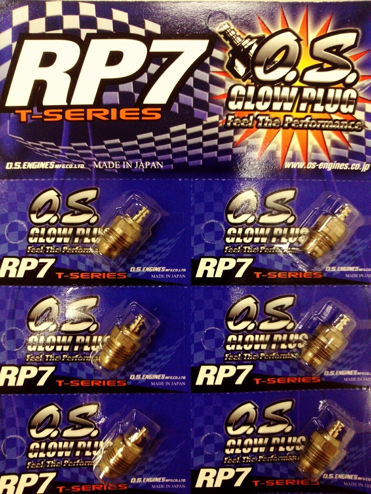 O.S. Glow Plug RP7 (6 pcs)