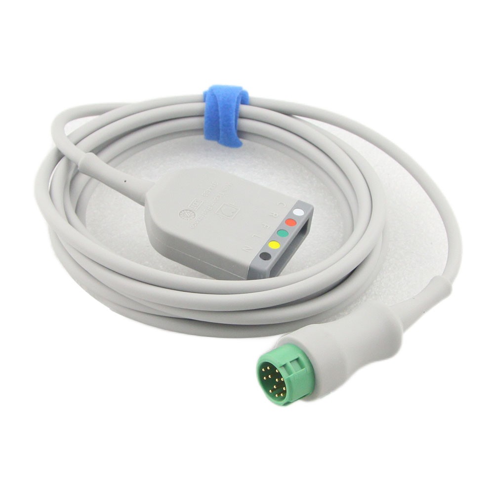 FOR Mindray EV6201 ECG Cable Split 12Pins 3/5 Lead REF 0010-30-42719