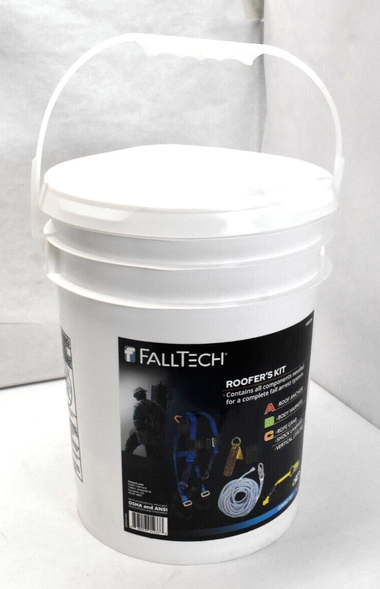 Falltech A8593A Roofers Fall Protection Kit NOS Roofer's Kit Combo Set