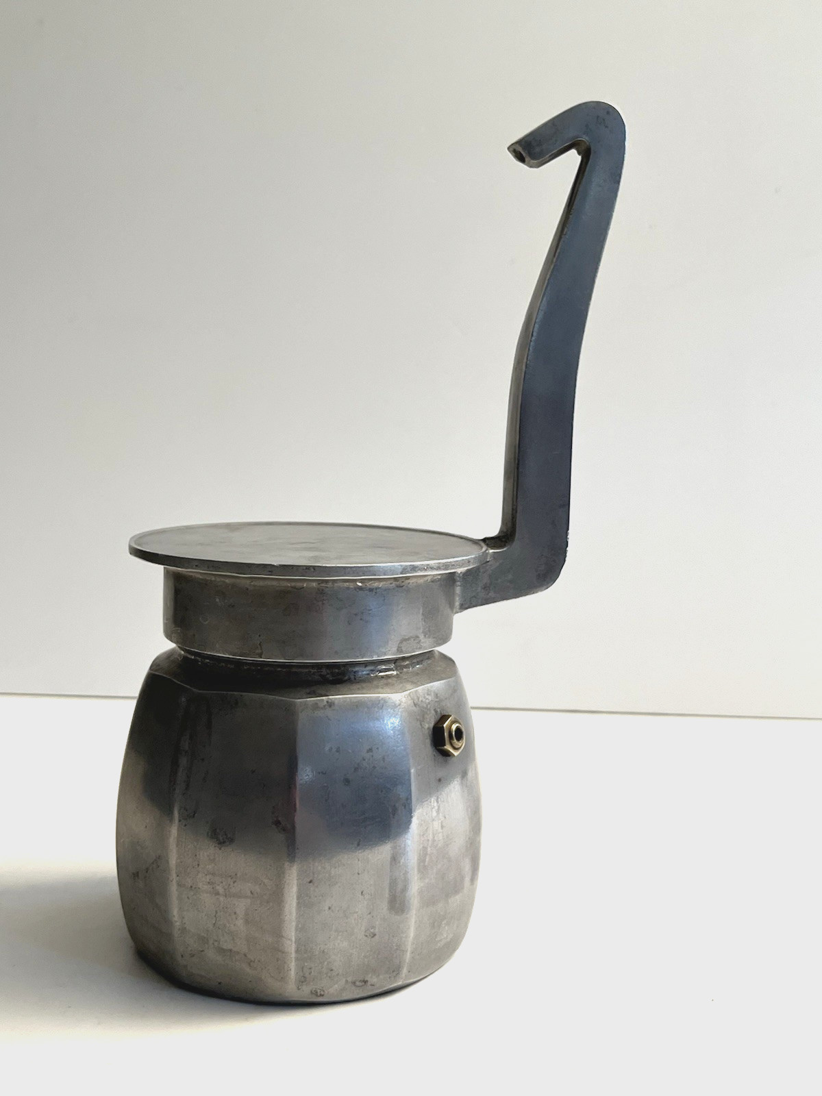 Vtg RARE Italian Neapolitan-Style Aluminum Stovetop Coffee Espresso Maker Pot