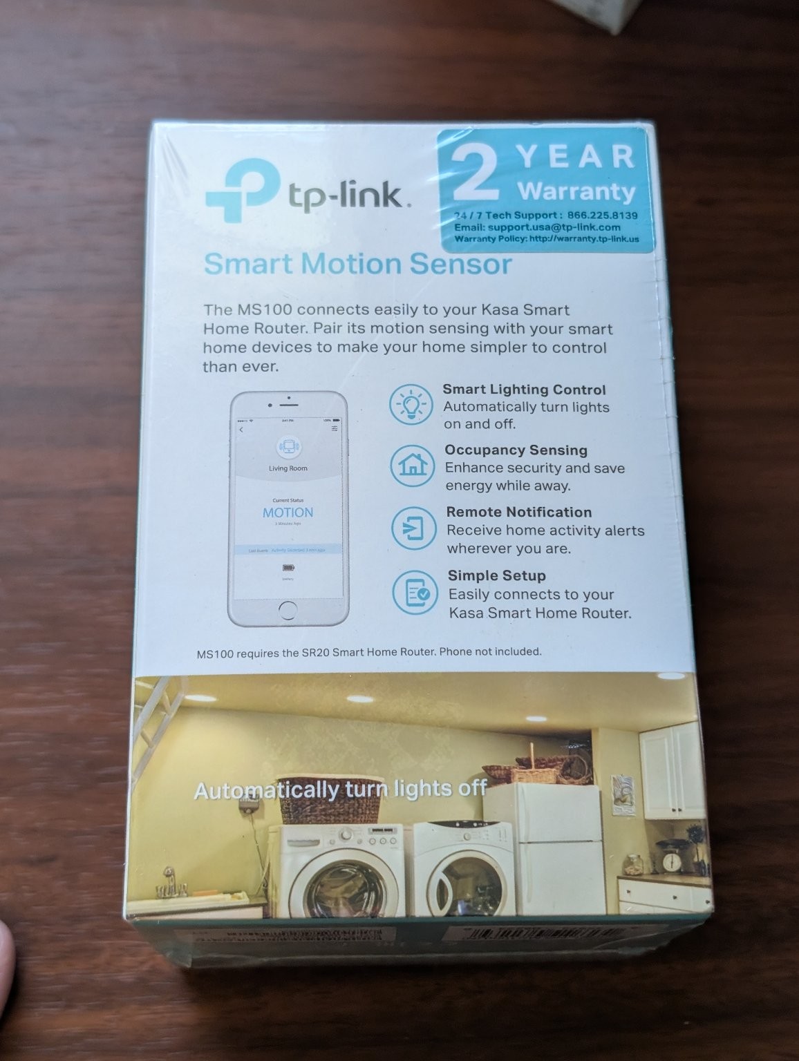TP-Link Kasa MS100 Smart Motion Sensor Zigbee Indoor Home Security NEW