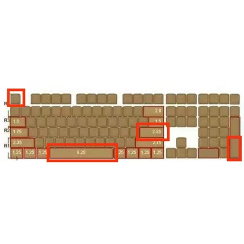 4PCS Key-caps Accessories Height for PBT CHERRY Mechanical Keyboards