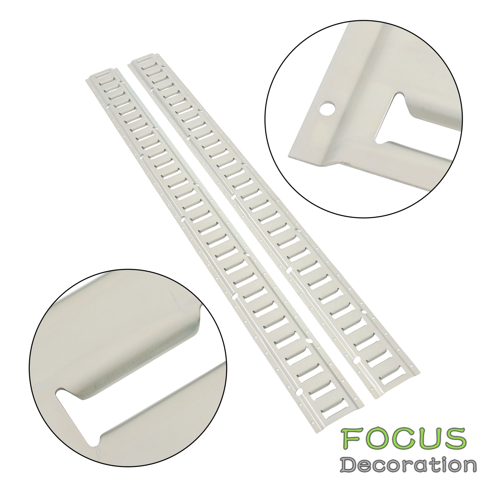 Silver Galvanized Brand New 2 Pack 5' E Track Tie Down Rail Kit Carbon Steel