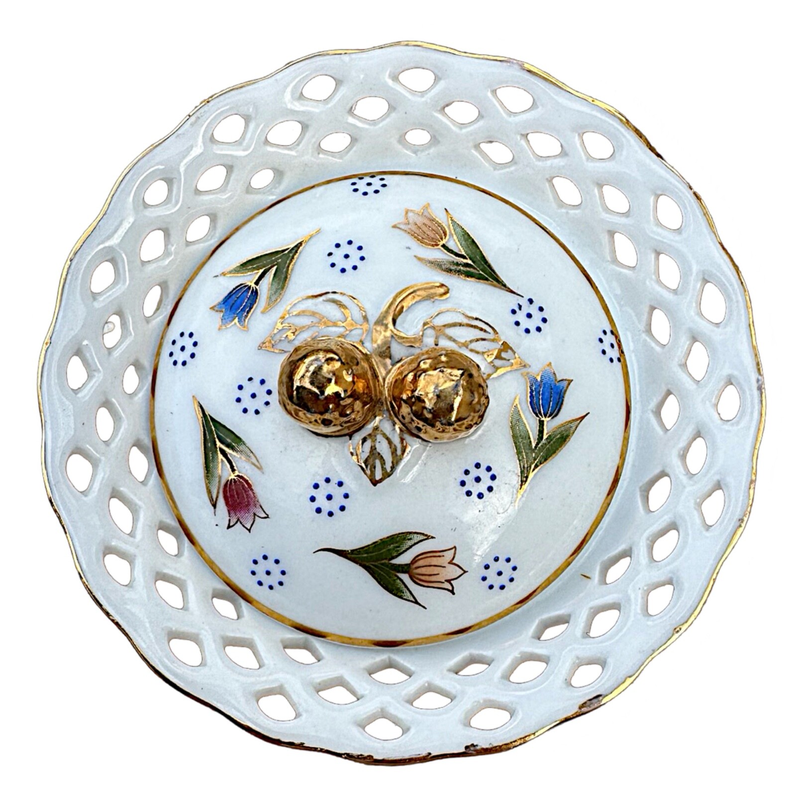 MARTA MARZOTTO ceramic dish trinket box 4” lidded signed Italy