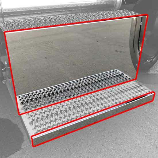 Battery Box Kit With Step Trim & Combo Center Panel - Fits Peterbilt 379 & 389