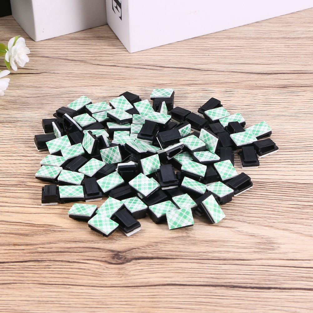 100 Pcs Cable Clips Adhesive Cable Clamps Wire Clips Wire Cord Holder
