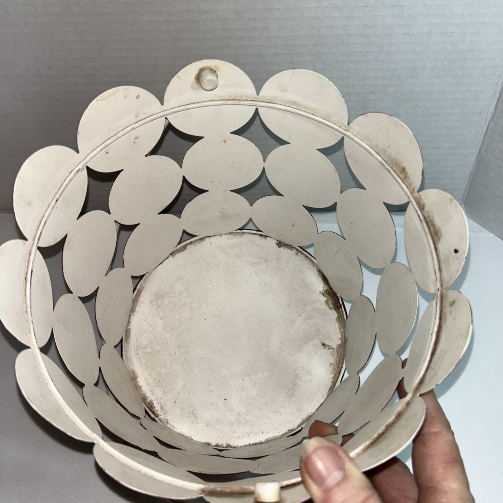 Metal Baseball Cutout Basket