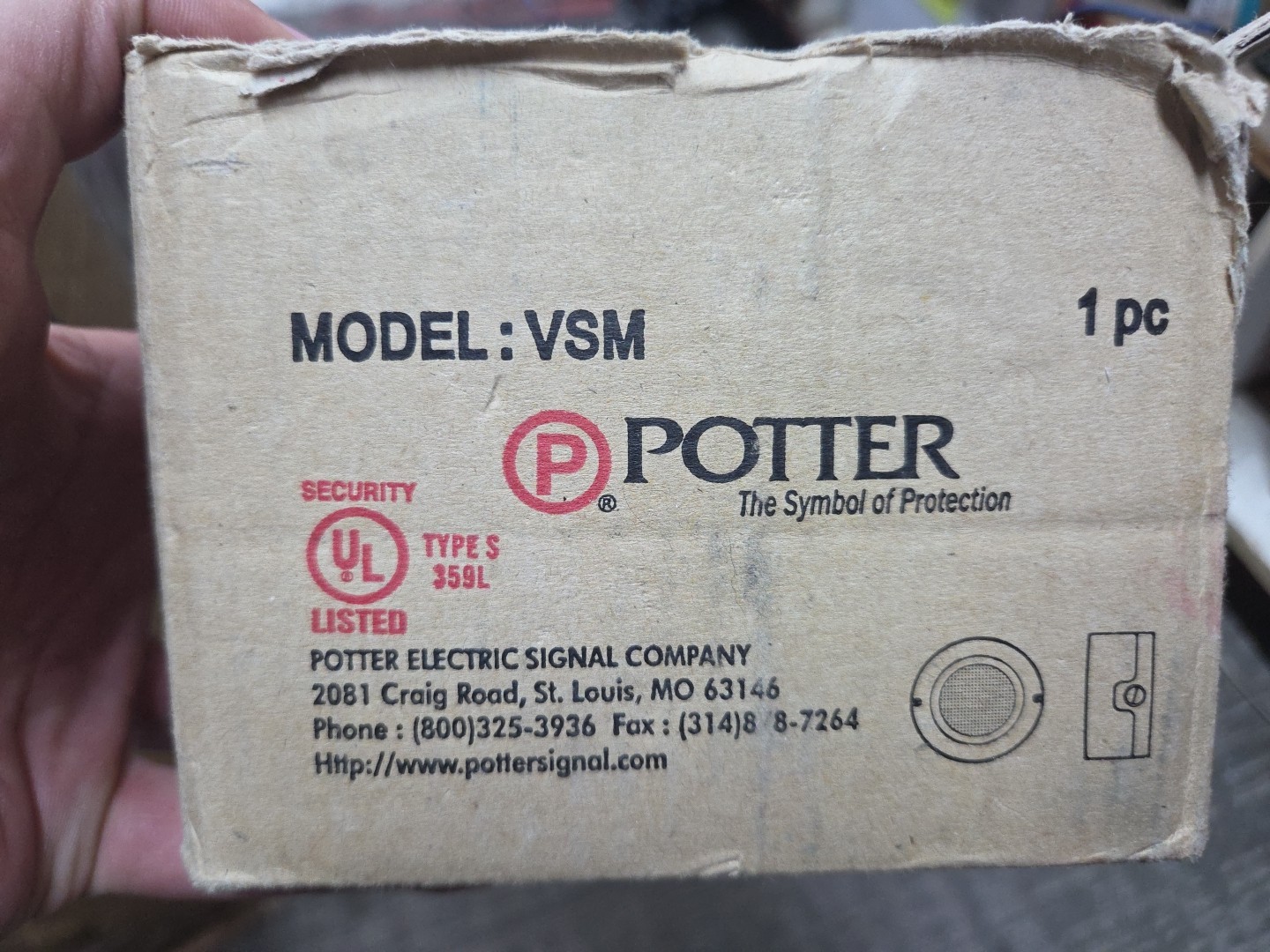 Potter Signal 2000071 VSM Integrated Microphone Vault Sound Detector - NOS