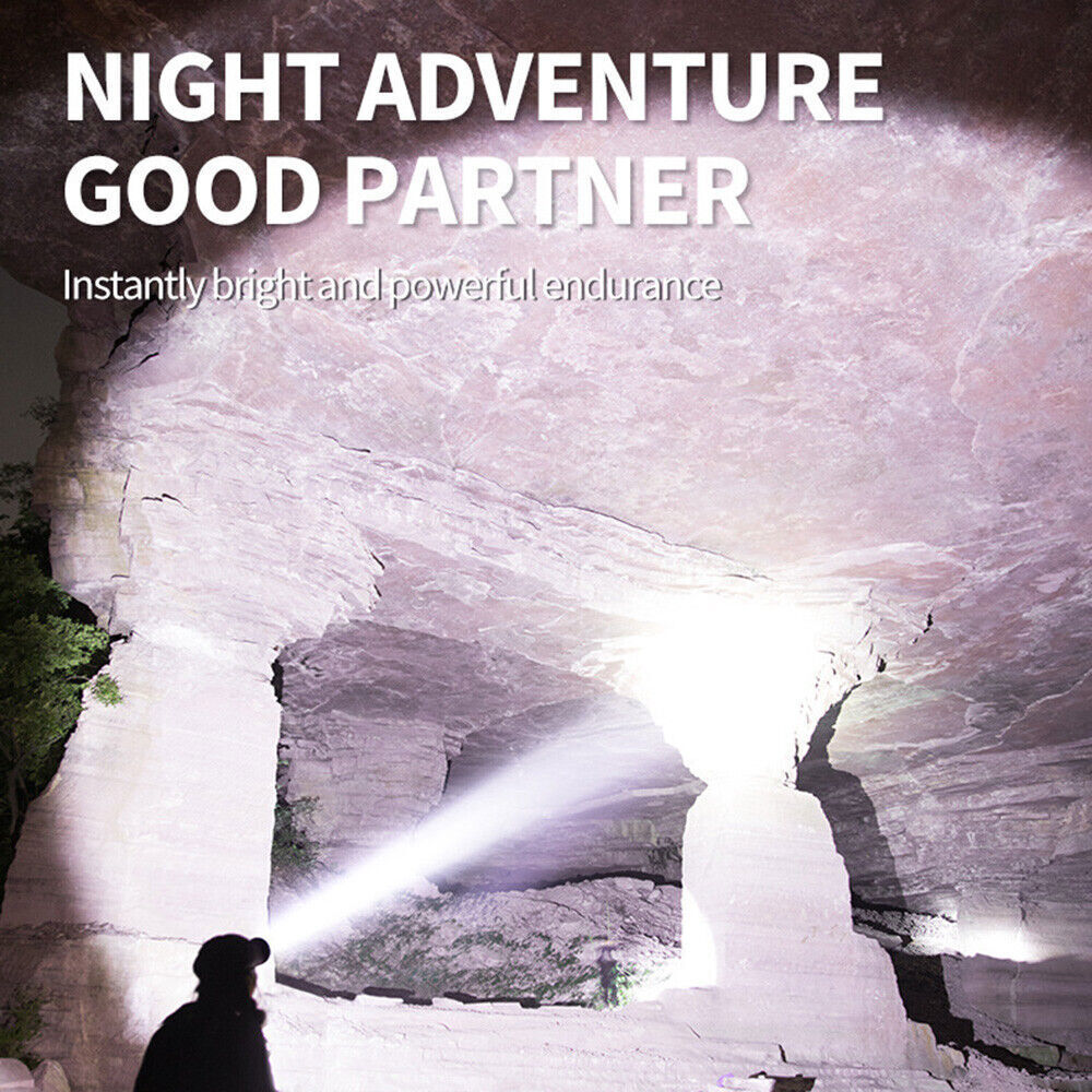 Super Bright LED Headlamp USB Rechargeable Headlight Head Torch Flashlight US
