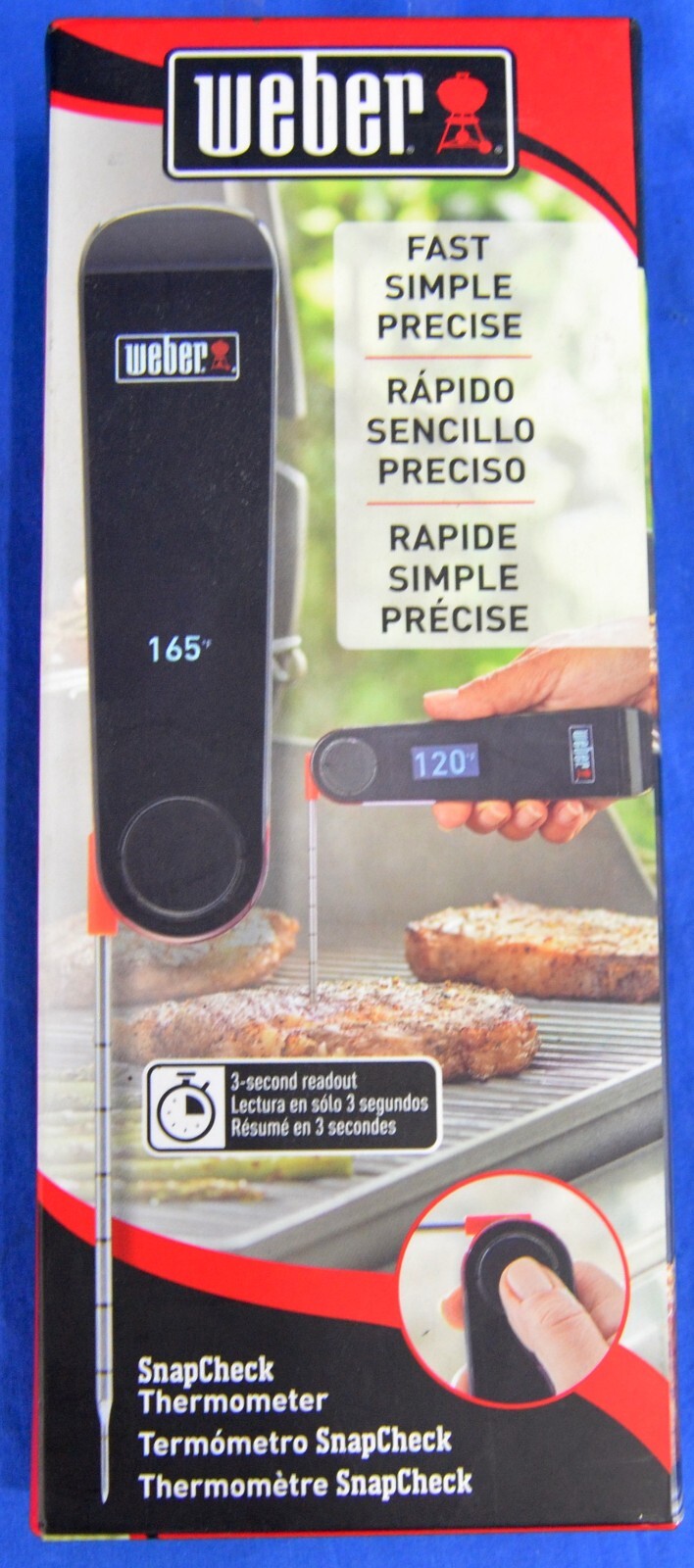 WEBER 6753 Snapcheck Digital Meat Thermometer,