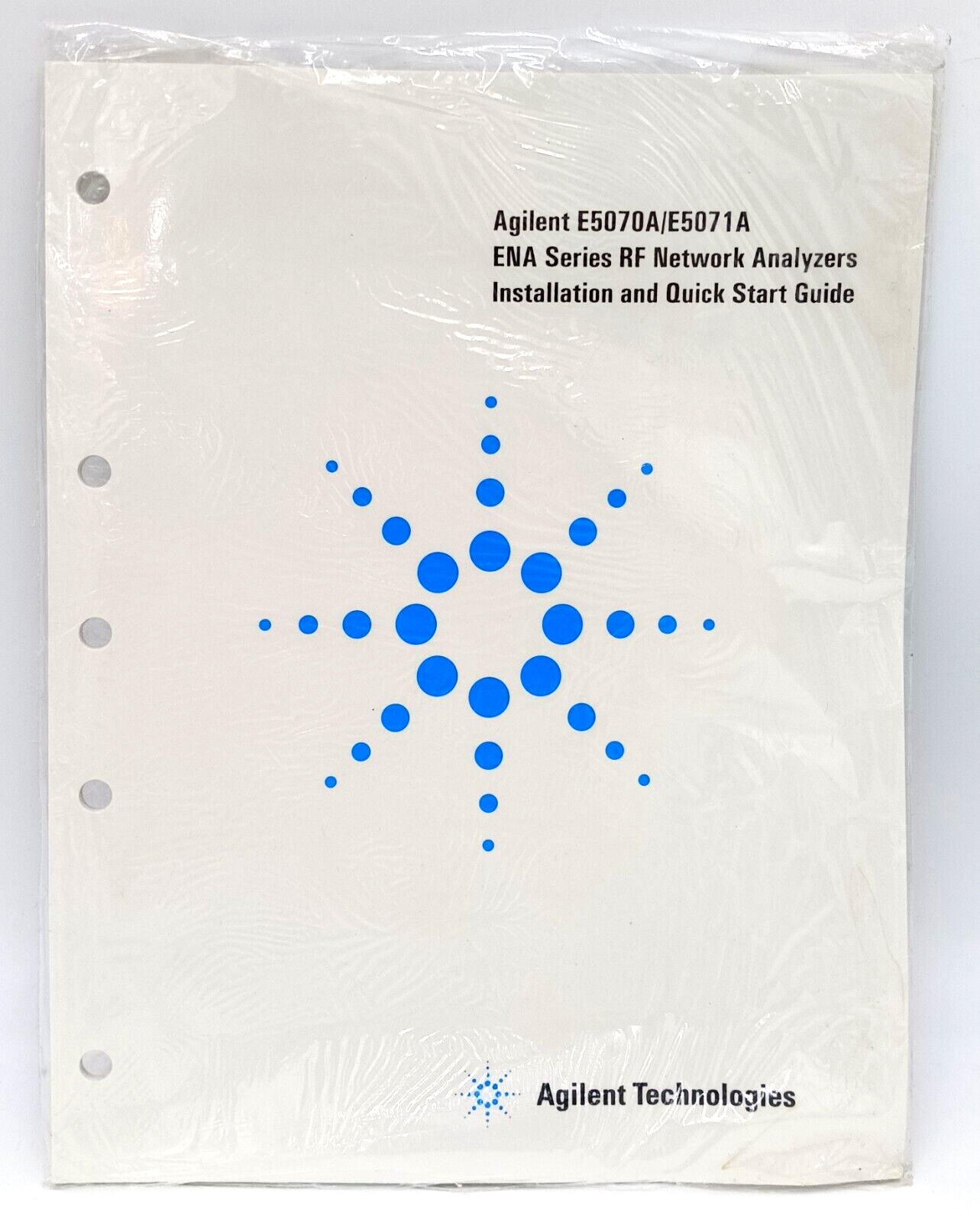 Agilent Technologies E5070A/E5071A ENA Series RF Network Analyzers Quick Start