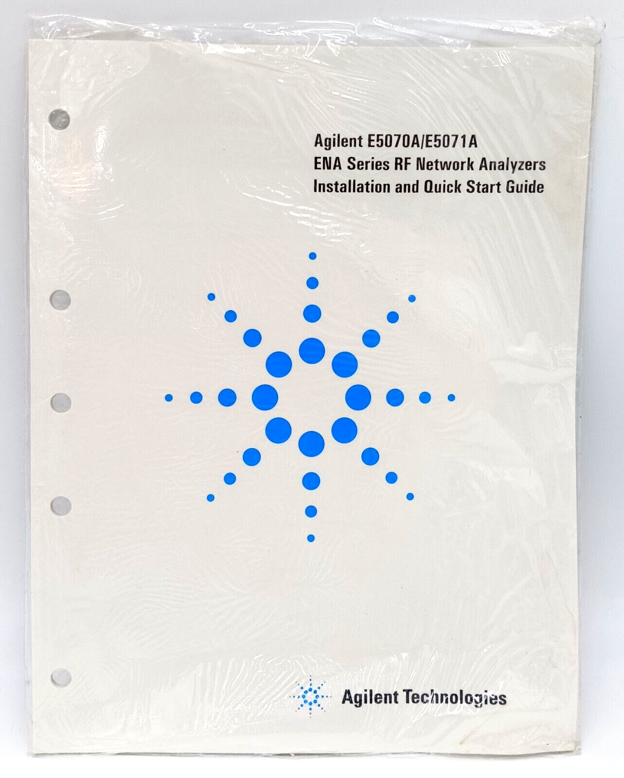 Agilent Technologies E5070A/E5071A ENA Series RF Network Analyzers Quick Start