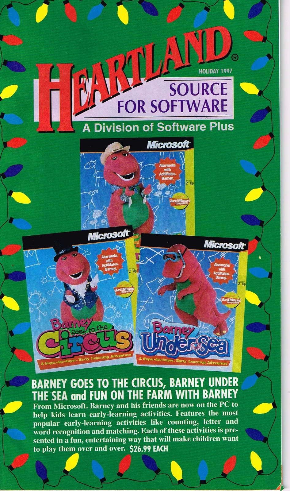 Vintage Computer Catalog Heartland Source Software Holiday 1997