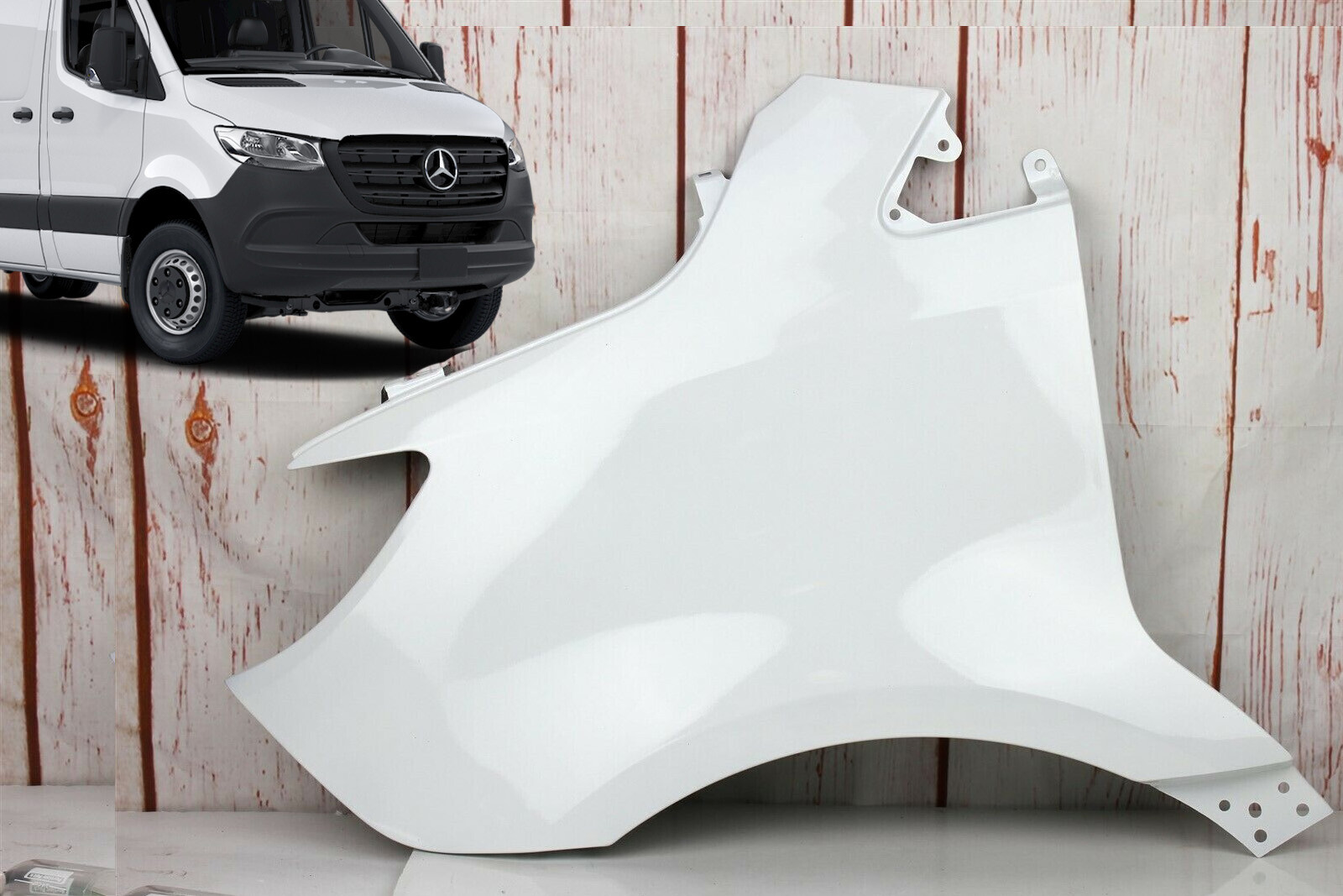 MERCEDES SPRINTER W907 2019-2024 LEFT DRIVER SIDE FENDER WHITE 9147