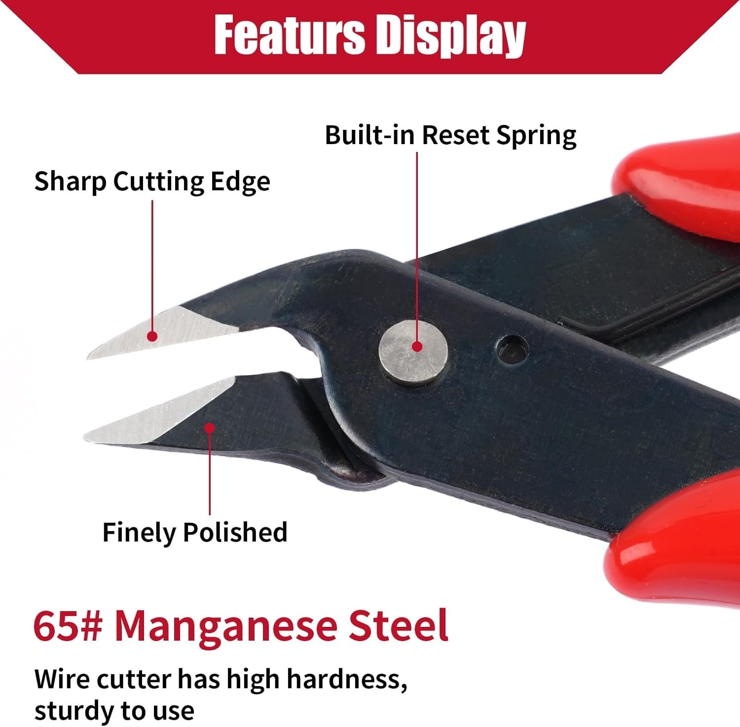 Micro Wire Cutters 5 Inch Flush Cutters for Electronics and Plastic Models
