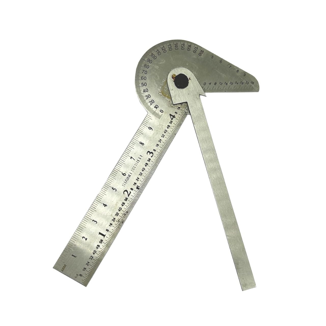 Multi Purpose Protractor Square Rule Centre Finder Divider Drill Point Gauge