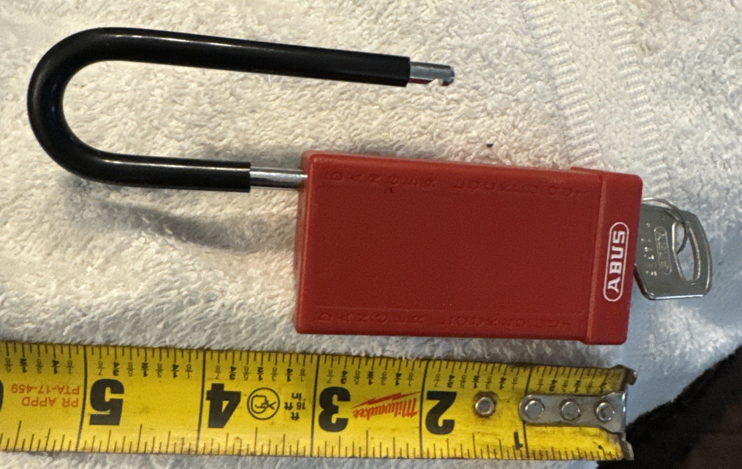 1” Abus 72 /40 Kd Red Lockout Padlock, Keyed Different, Aluminum, Red
