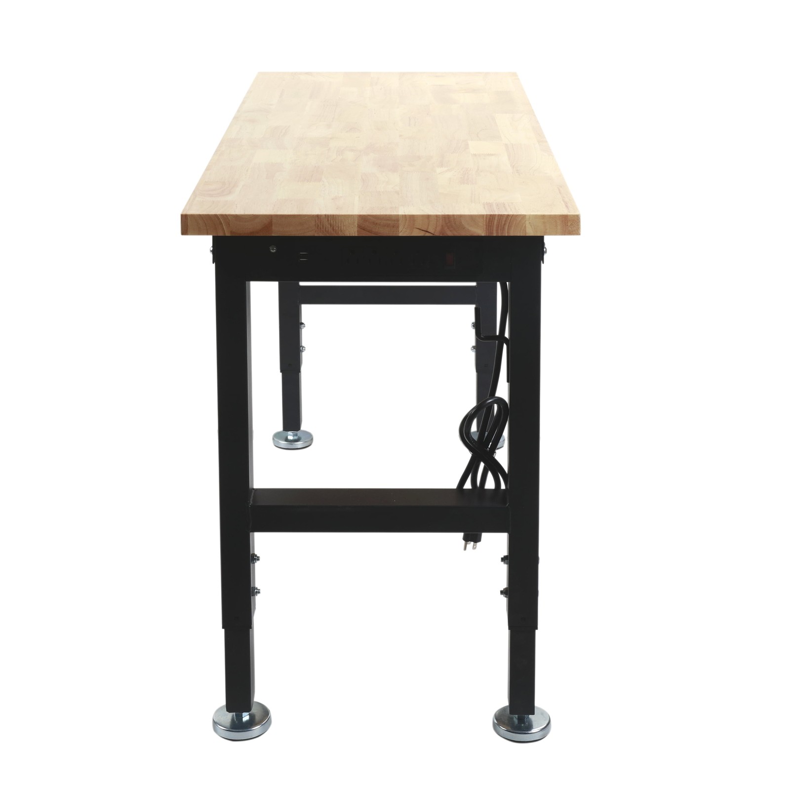 48-Inch Adjustable Workbench Heavy Duty Rubber Wood Work Table Multi-Function US
