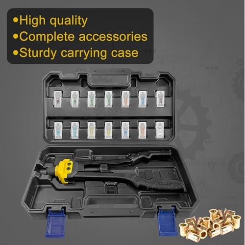Rivet Nut Tool Rivet Nut Kit, 16" Rivnut Tool Kit with 14 Metric & SAE Black