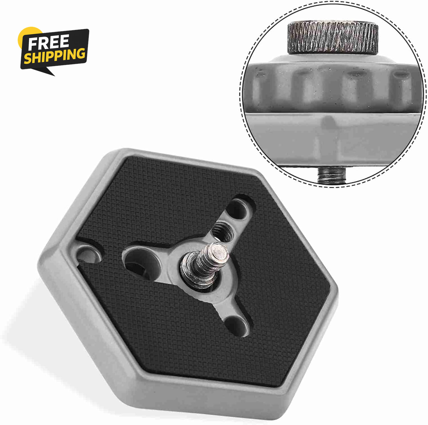 Hexagon Quick Release Plate for Tripod Camera, Bogen Quick Release