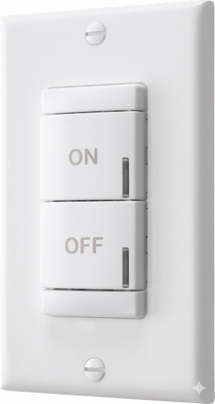 Acuity sPODM WH SwitchPod, Manual Auto On, Low Volt, Push-Button