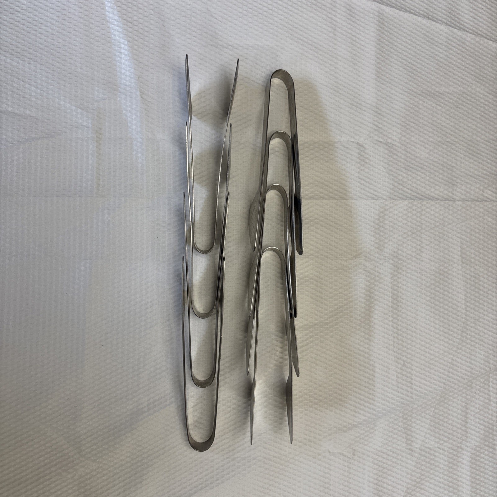 Volrath 8" Stainless Steel Pastry Tongs - Lot of 8 for Baking & Serving